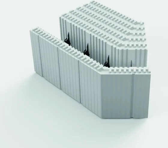 Bloc d’angle rentrant 45°