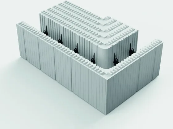 Bloc d’angle rentrant 90°